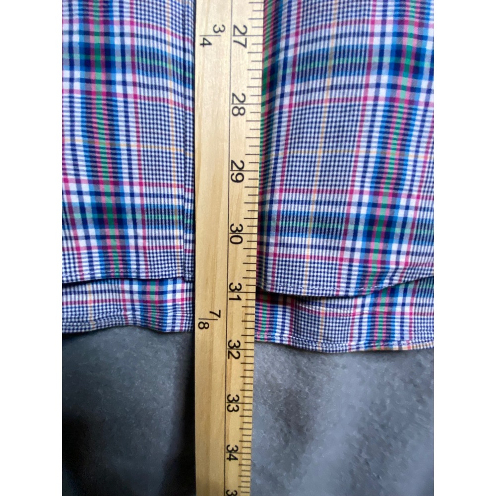 Alan Flusser Men's Plaid Button Down Long Sleeve Shirt L 100% Cotton - Picture 5 of 7